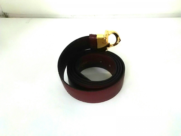 カルティエ ベルト 美品 マストライン ボルドー レザー Cartier