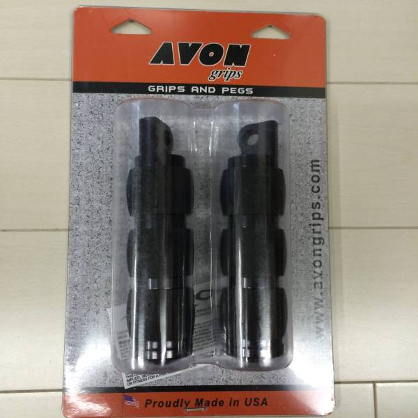 新品 エイボン エアクッション・フットペグ/ブラック3-RING ハーレー用 1620-0803 FP-AIR-90-ANO AVON GRIPS FOOTPEG