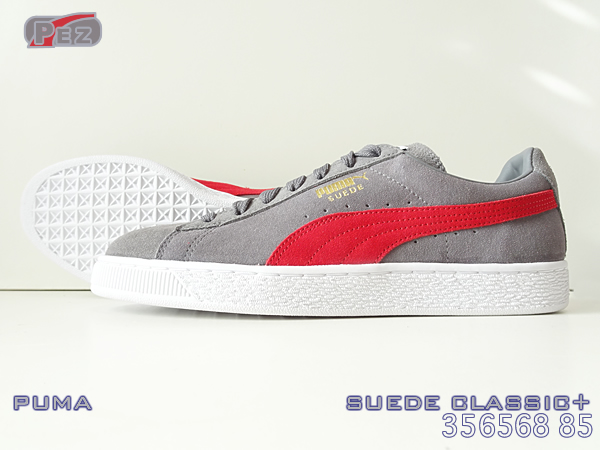 ■PUMA■スウェードクラシック+(26cm)■GRYxRED■