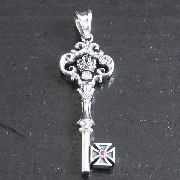 【ギャラ付】Justin Davis/ジャスティンデイビス CREATION KEY PENDANT/クリエイションキーペンダントw/ダイヤ&ルビー SPJ182