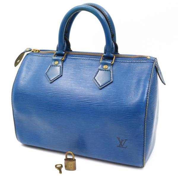 m2069 ルイヴィトン エピ スピーディ25 ハンドバッグ ミニボストンバッグ ブルー パドロック