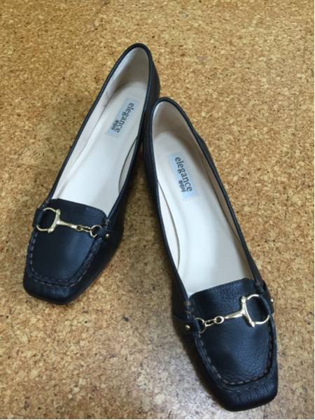 美品】卑弥呼パンプス ブラック25㎝ elegance卑弥呼本革黒パンプスで
