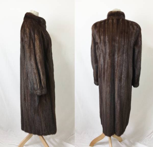 程度上】 デミバフミンク ロングコート 110㎝