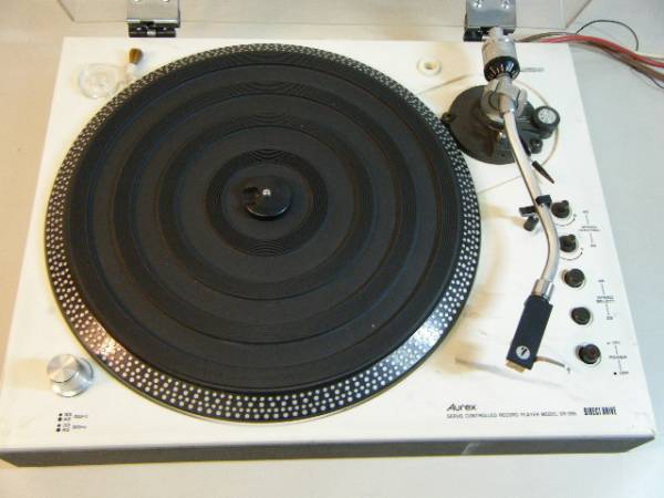 1ま14■Aurex オーレックス ターンテーブル レコードプレーヤー SR-255 ／オーディオテクニカ カートリッジ SR-255 付属