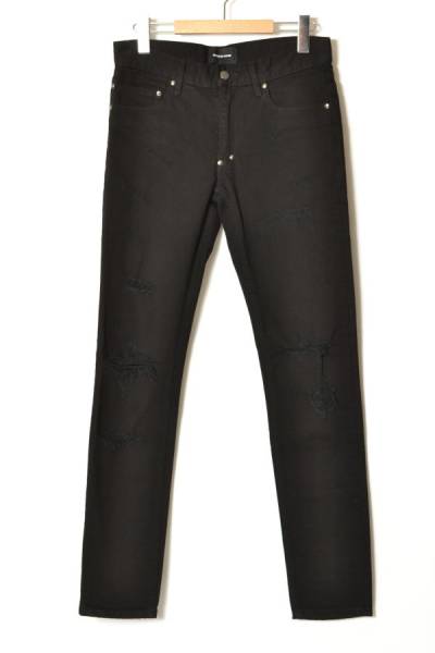 DIET BUTCHER SLIM SKIN クラッシュ加工 デニム 1 ブラック ダイエットブッチャースリムスキン パンツ