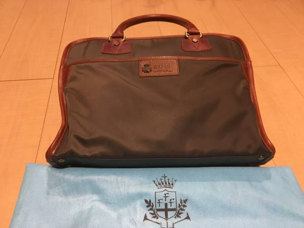新品未使用！F.Clioイタリア製ビジネスバッグ　カーキー×ブラウン