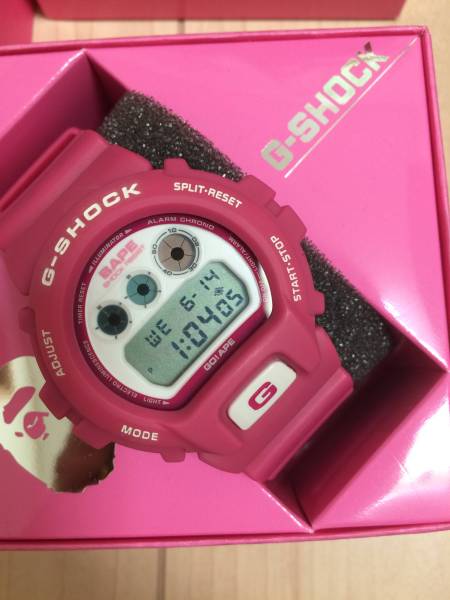 カシオ GーSHOCK Gショック エイプ APE コラボ 新品未使用 箱付き PINK ピンクボディ　女性　レディース　レアアイテム　入手困難品