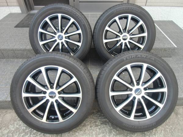 美品！　ホイール　6.5J-16 114.3 +53 　タイヤ　BSトランザ　205/60-16　9部山　2015年製