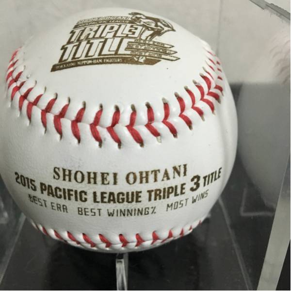 2015 大谷翔平 投手部門3冠記念ボール 直筆サインボール Yahoo