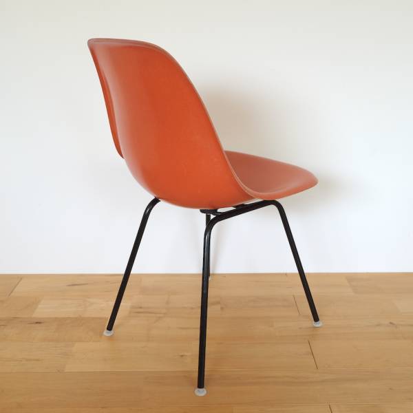 【希少】 Hermanmiller ハーマンミラー イームズ サイドシェルチェア ハーマンミラー イームズ サイドシェルチェア オレンジ ビンテージ H