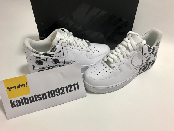 即発送可能 Supreme×Comme des garcons Air Force1 white AF1 エアフォース1 Nike 白 27㎝ US9 ギャルソン レシート同梱可能