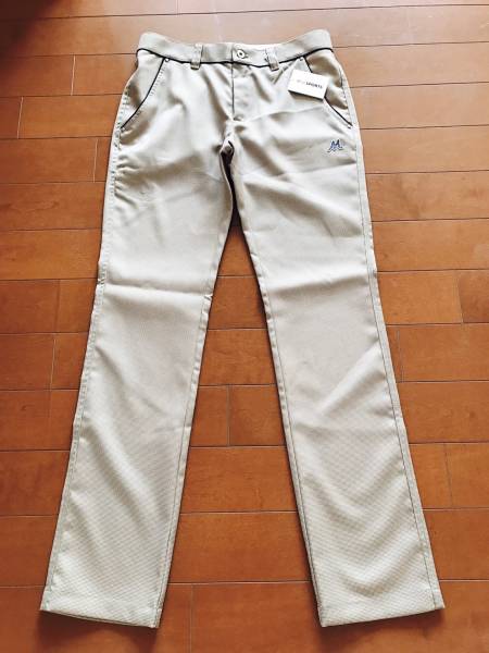 ■新品 タグ付 M・U SPORTS ゴルフ パンツ W82 ベージュ格子柄系　定価17，400円