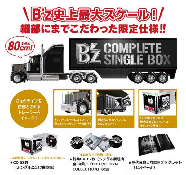 SINGLE COMPLETE BOX B'z Trailer [画像 Edition Edition」告知