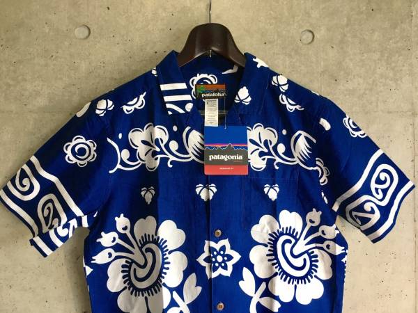希少 《 GERRY LOPEZ EDITION 》 新品 【 Patagonia パタロハ ジェリーロペス エディション 半袖シャツ ブルー S 】