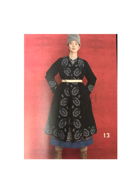 45rpm 16AW インディゴ 刺繍 ダウン コート 未使用品 ワンピース 45R  