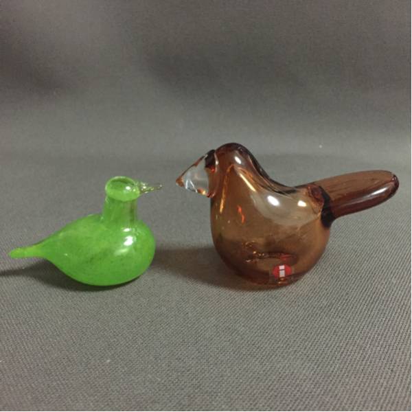 oiva toikka バード hippiainen / golden crested kinglet イッタラ nuutajarvi グリーン_2