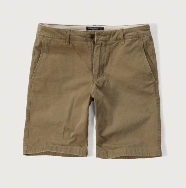 本物保証A&Fアバクロ【W32/Dark Khaki 0612-476】クラッシックフィットショーツ
