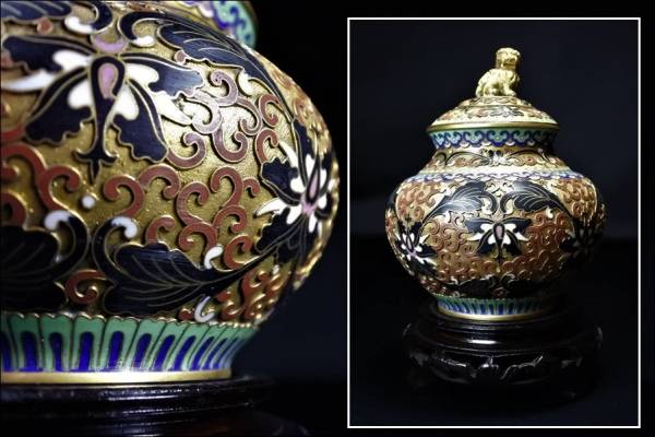 【中国美術】七宝焼 絵付 人物画 古美術 骨董品 アンティーク小物入れ 中国美術 唐物 台湾 福21) | 七宝 老舗 まごころ査定 京都の骨董品
