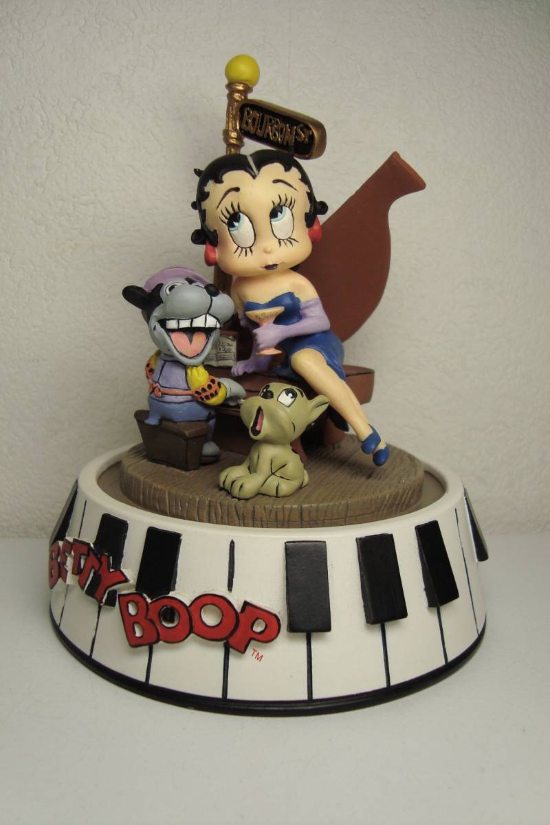 １円～ 証明書付 フランクリンミント / Bourbon Street【Franklin Mint】ベティ ブープ【BETTY BOOP】ガラスドームフィギュリン