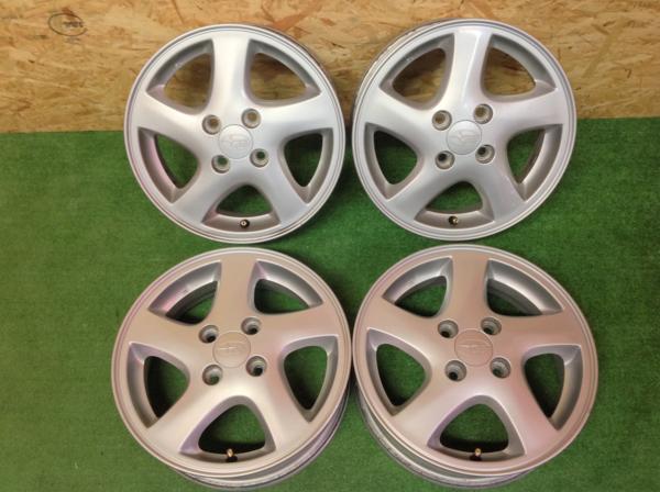 ●スバル純正 14インチ 4.5J +45 4穴 100 R1 R2 プレオ ステラ ルクラなどに●