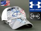 USモデル アンダーアーマー UNDER ARMOUR FISH R130 キャップ 帽子 迷彩柄 白 フリーサイズ 国内未発売 フィッシング ...