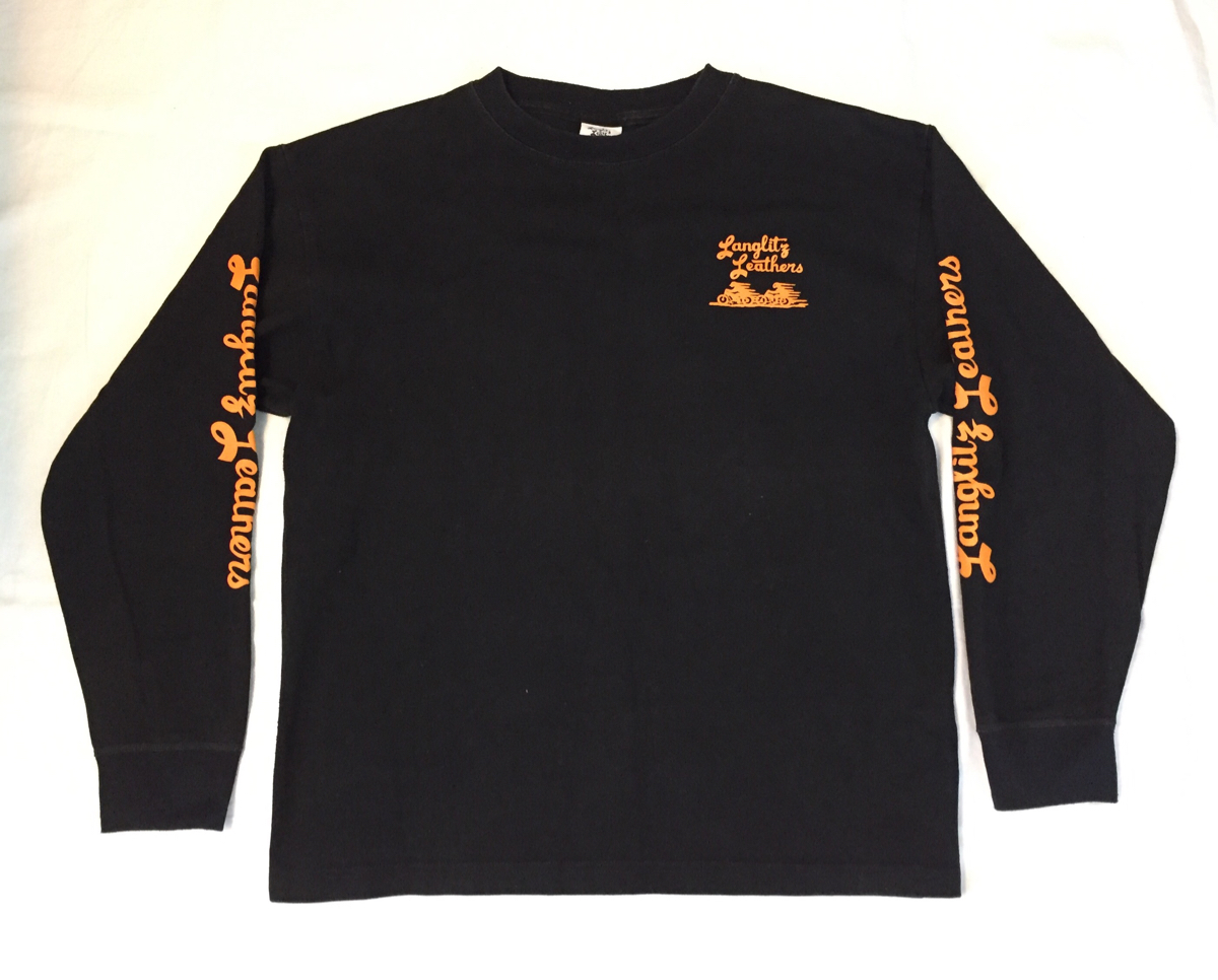 超美品】USA製 LANGLITZ LEATHERSラングリッツレザー長袖Tシャツ黒 L 