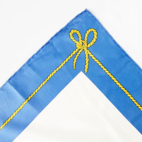 ラウル デュフィ RAOUL DUFY 絵画 港町 船 大判 シルク 絹 レディース スカーフ ブルー オフホワイト 20bc08dm-s11188