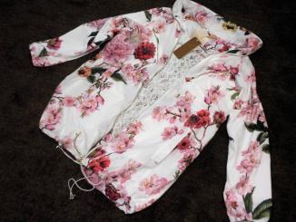 新品タグ付き　2016年　ＶＤＰ　大きめ　花柄　ピンク ブルゾン　コート　イタリア製　11号13号15号