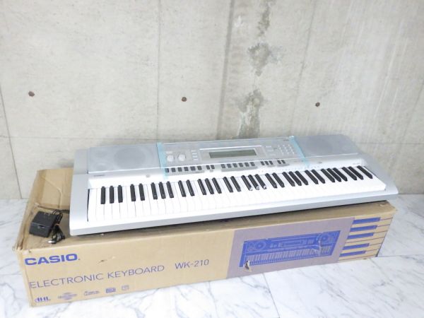 動作保証○美品 CASIO カシオ WK-210 ベーシック キーボード 76鍵盤 元 