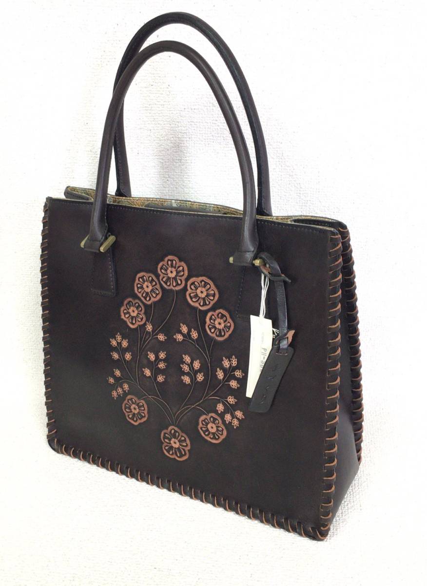 新品 手作りバッグ 牛革　レディーストートバッグ　CHOCO