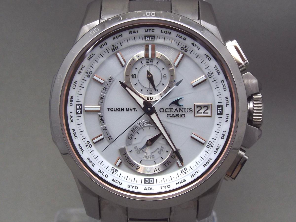 CASIO/カシオ OCEANUS/オシアナス 電波/ソーラー メンズ腕時計 生産終了モデル/定価11万 OCW-T1010 ♪ 管NO.WJ638y ▼