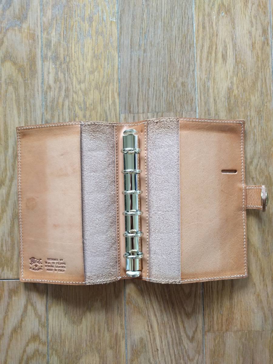 イルビゾンテ システム手帳 411383 IL BISONTE ミニバイブル ノート ヌメ