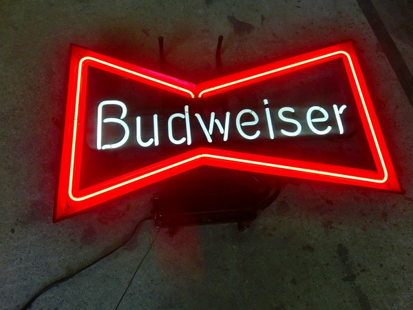 バドワイザー照明看板 7よM Budweiser バドワイザー ネオン管 サイン 照明 電飾 看板 ライト