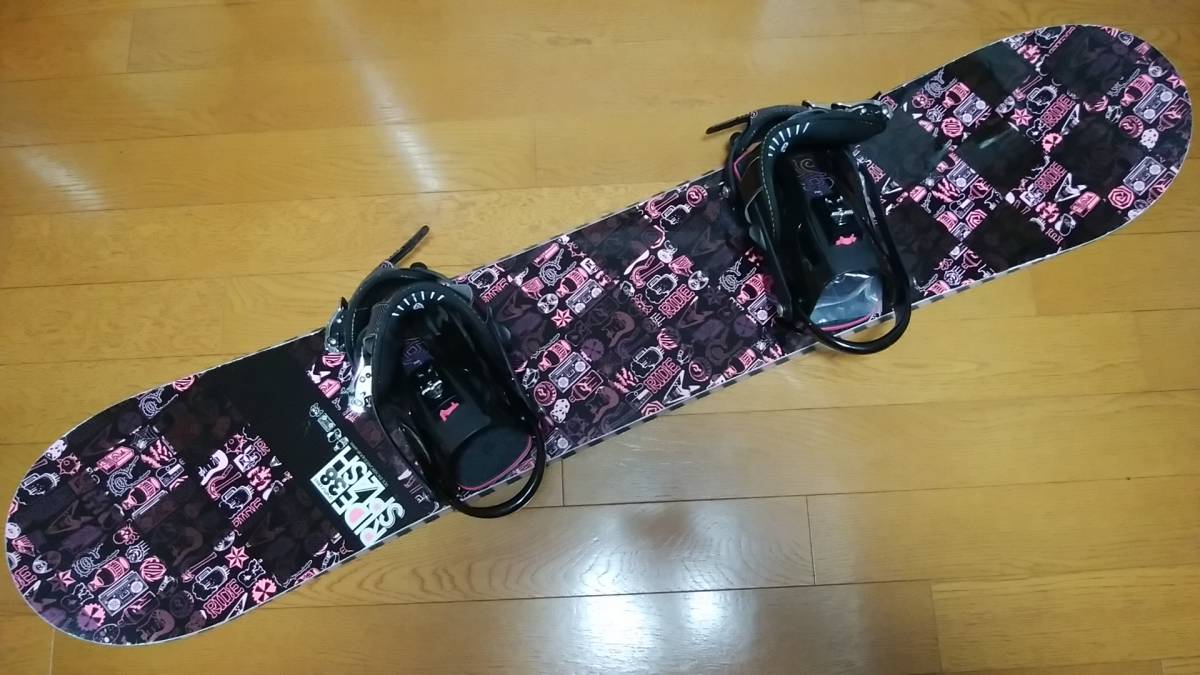 スノーボード(RIDE SPLASH、黒×ピンク、138cm)