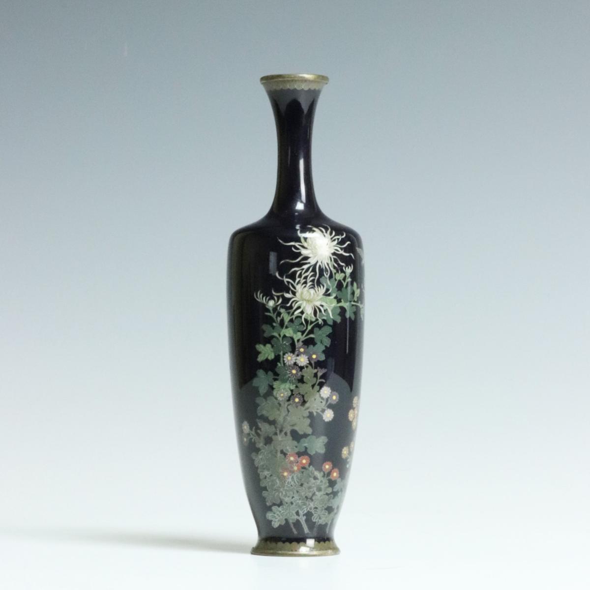 七宝焼 尾張七宝 - 明治期 花瓶 明治 DESIGN CRAFTS 15.2cm 時代物 