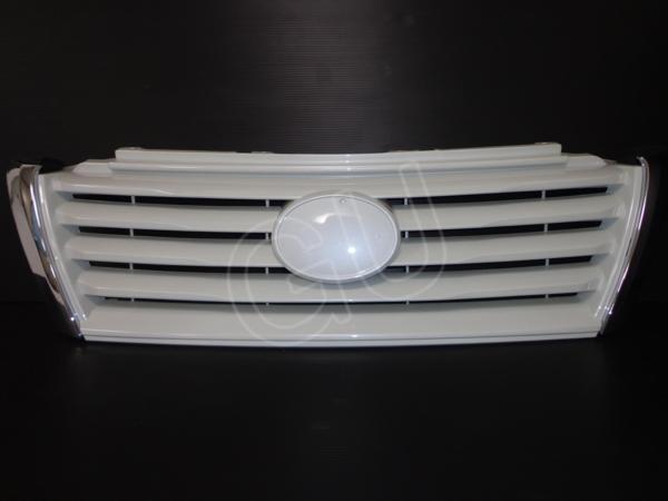 トヨタ ランドクルーザー プラド 150 GRJ150W GRJ151W TRJ150W 後期 フロント バンパー ラジエーター グリル クローム メッキ 白 エアロ ⑤