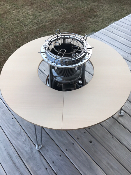 職人作成 フジカハイペット 折り畳み式 丸テーブル 新品未使用品