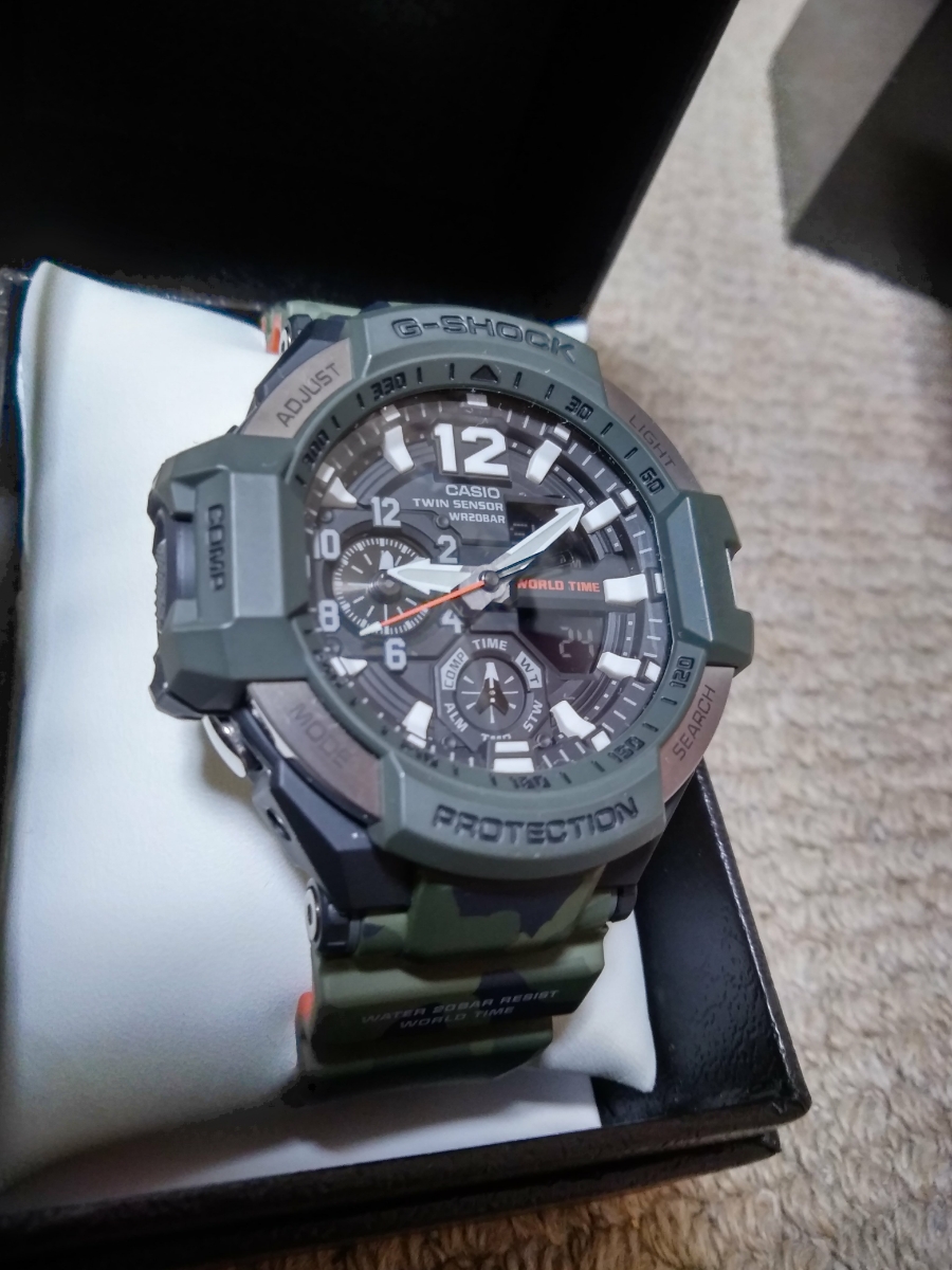 マスターインオリーブドラブ グラビティマスター GA-1100SC USED 