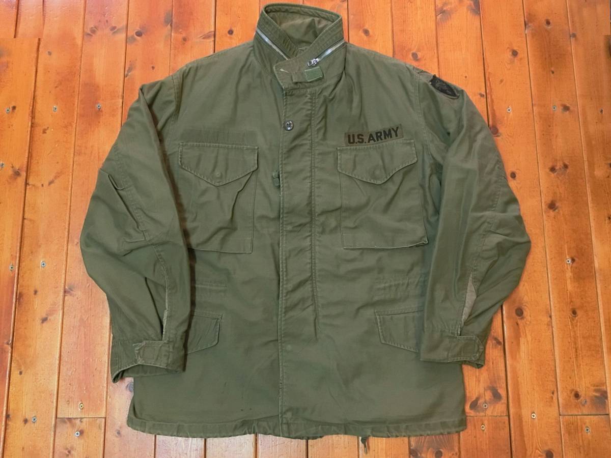 60s 初期型 エポレット無し US ARMY 米軍実物 M-65 アルミジッパー フィールドジャケット ビンテージ M