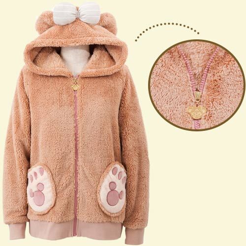 送料無料★シェリーメイ もこもこ パーカー★2017年10月2日発売 S M L LL サイズ ダッフィー ジェラトーニ 10/2 ディズニーシー限定 TDS