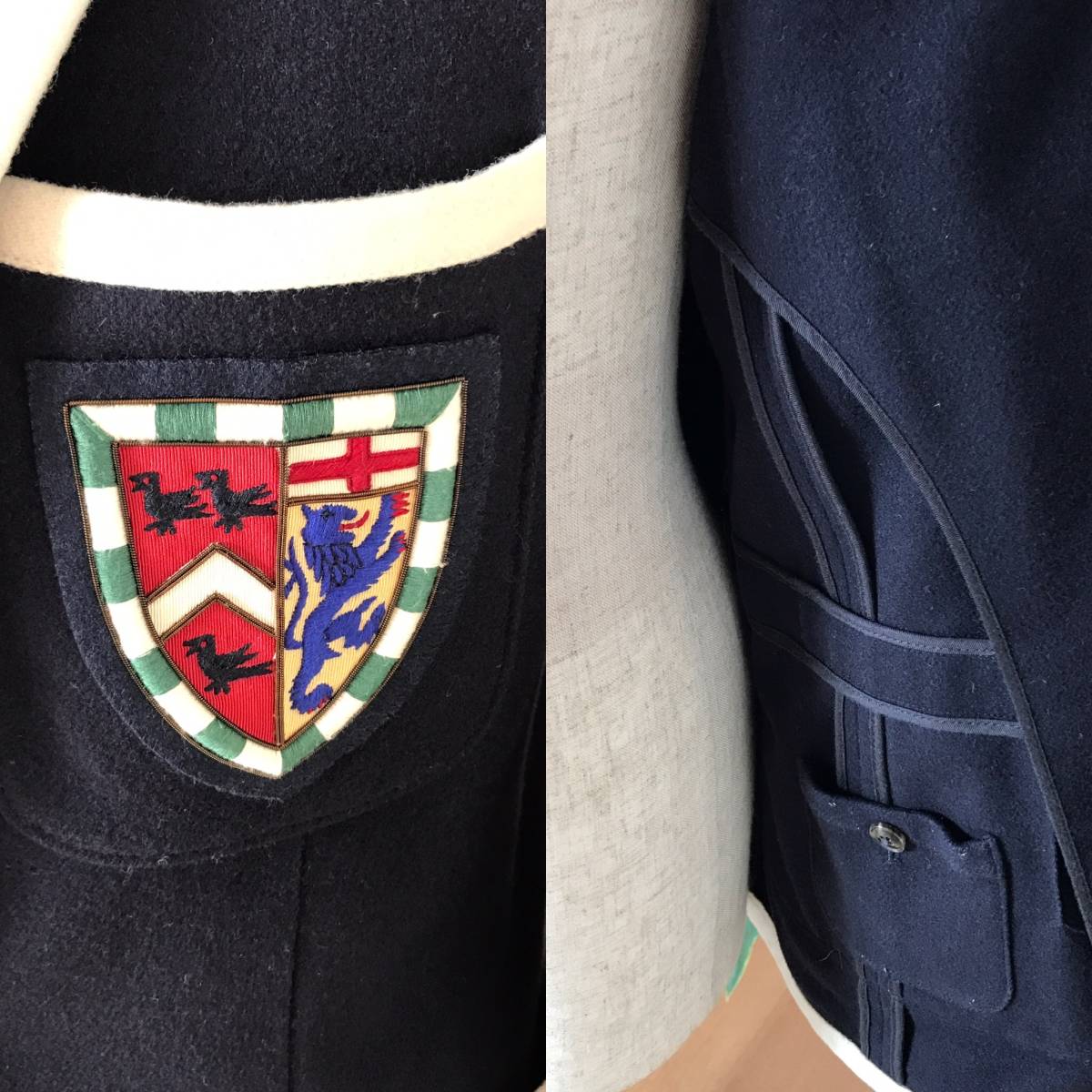レディース POLO RALPHLAUREN パイピング ブレザー ジャケット ブラック