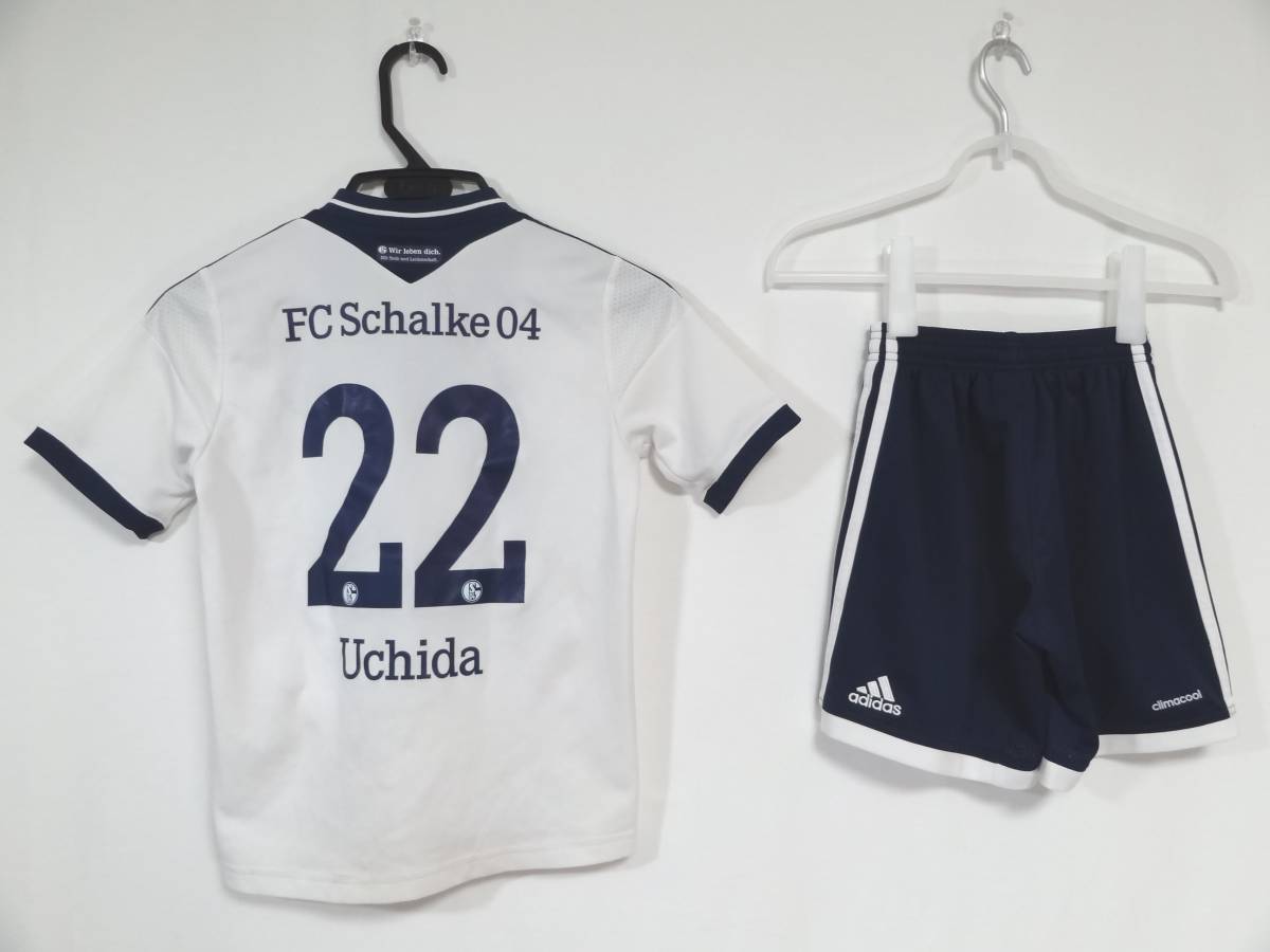  シャルケ #22 Uchida 内田 篤人 13/14 ユニフォーム パンツ 上下セットジュニア 130cm アディダス 正規品 送料164 ドイツ(ブンデスリーガ)｜売買されたオークション情報、yahooの商品情報をアーカイ ユニフォーム