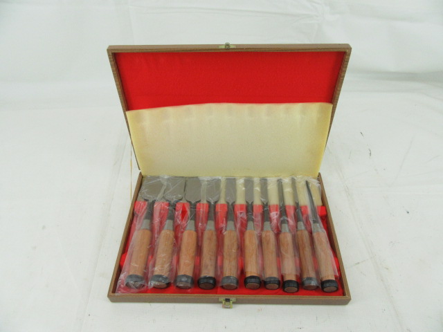 【中古品】景持 追入鑿 10本組 ★格安1000円スタート!!★