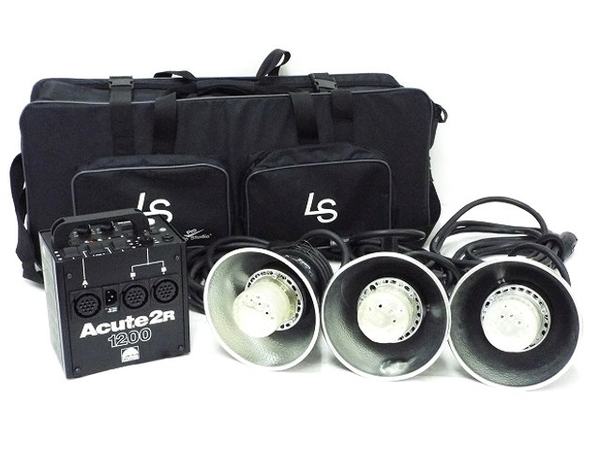中古 profoto Acute 2 1200 ジェネレーター ヘッド 3灯 セット プロフォト ストロボ T2703765