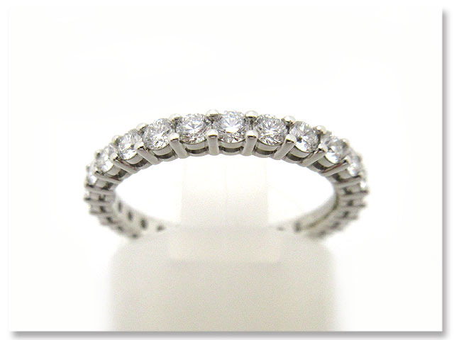 中古美品 ティファニー リング 指輪 Pt フル エタニティ エンブレイスバンド 9号 TIFFANY＆Co./ブランド/レディース/人気/おすすめ