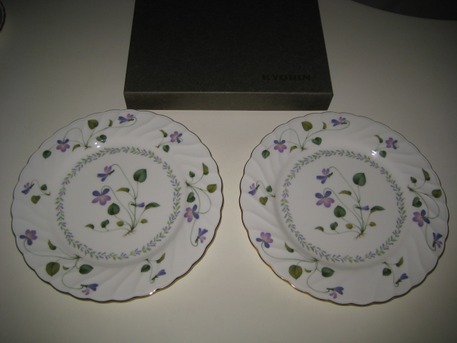 廃盤 Noritake ノリタケ バイオレット ドリーム　23㎝ プレート 2枚 箱付