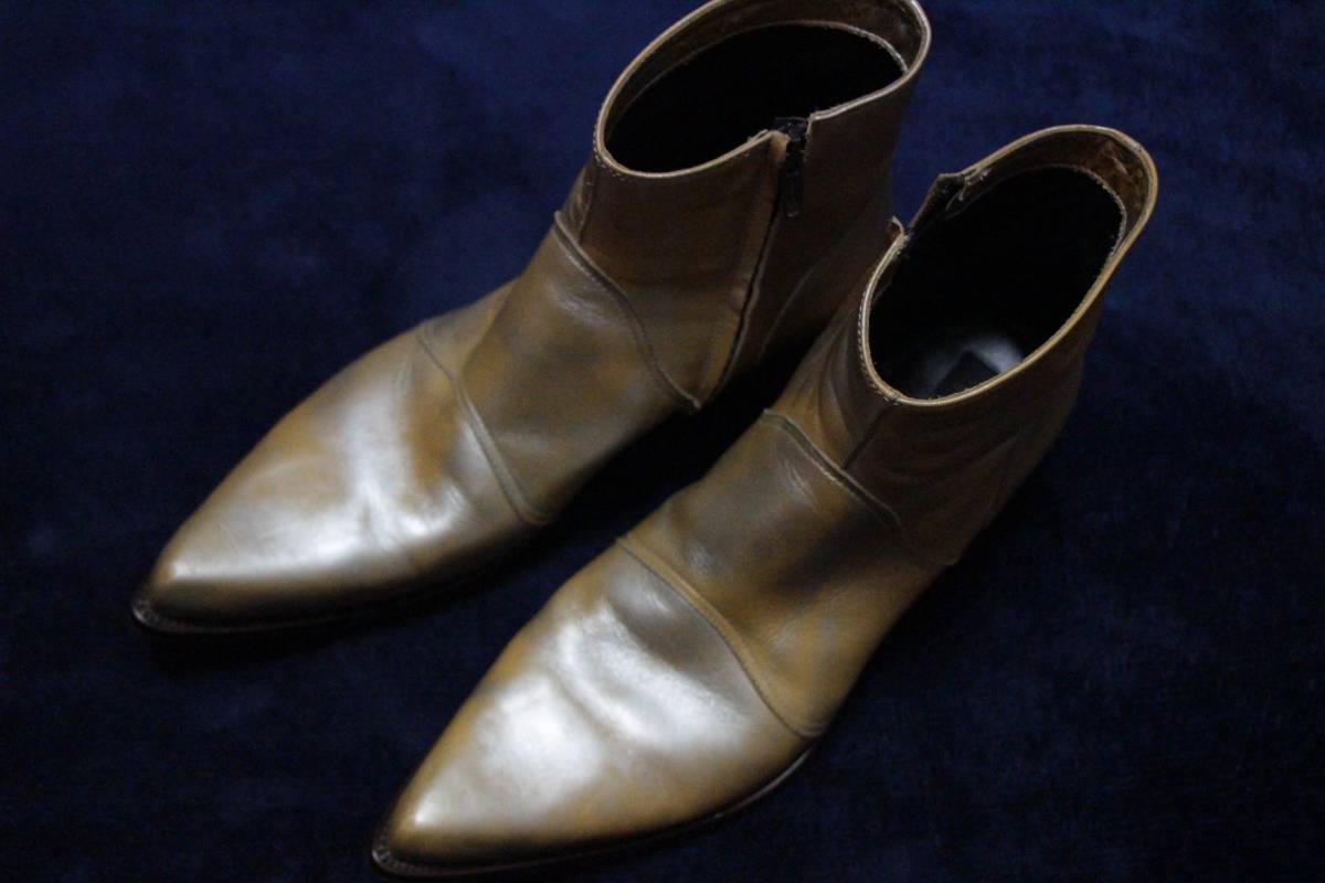 格安！ほぼ未使用！Gianni Barbato（ジャンニ・バルバート）ゴールドブーツ/ポインテッド カルペディエム サンローラン マルジェラ