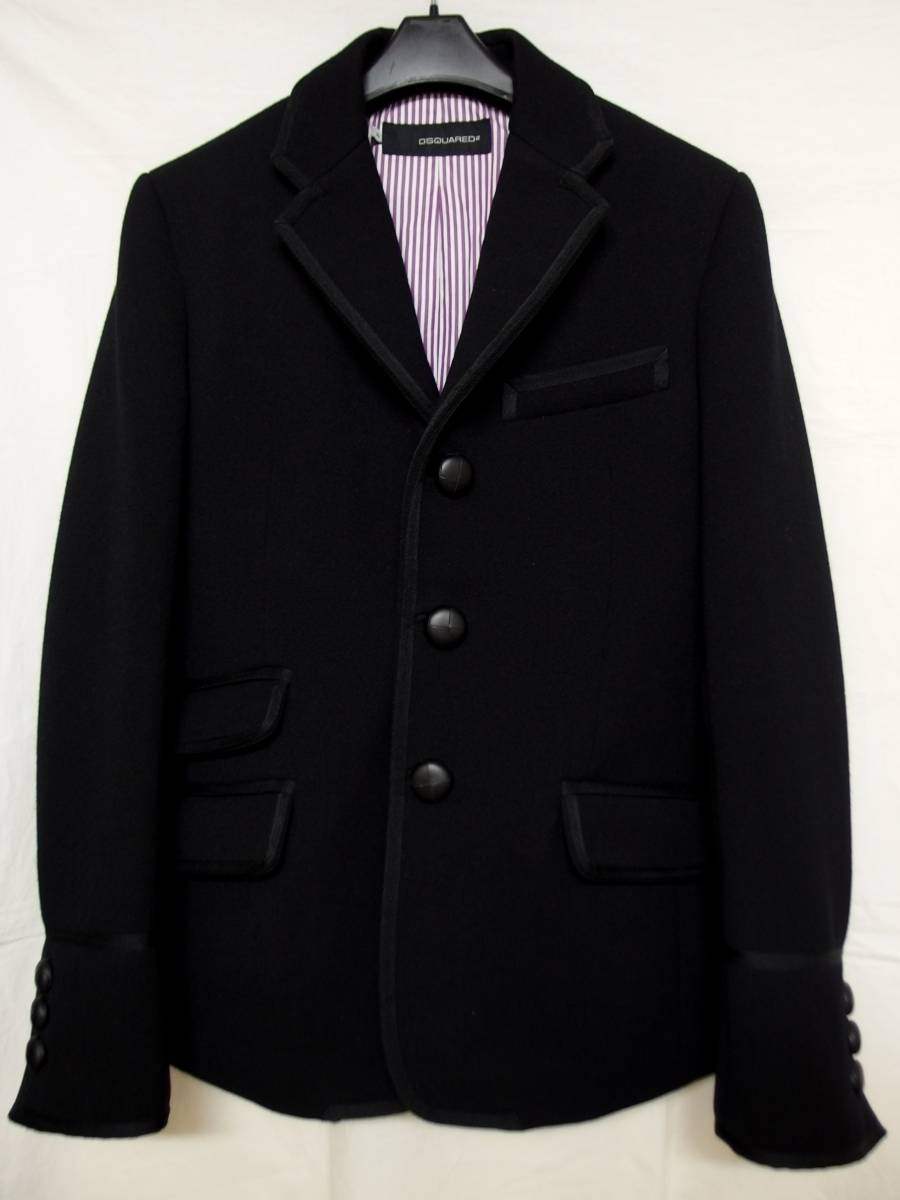 ☆DSQUARED2 ドレスジャケット ブラック 46 メンズ S ディースクエアー 