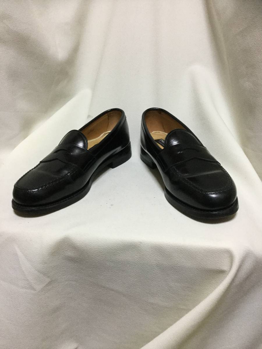 E29 POLO CAPTAIN ブラック　ビジネスシューズ　２５、５㎝　革製　KU