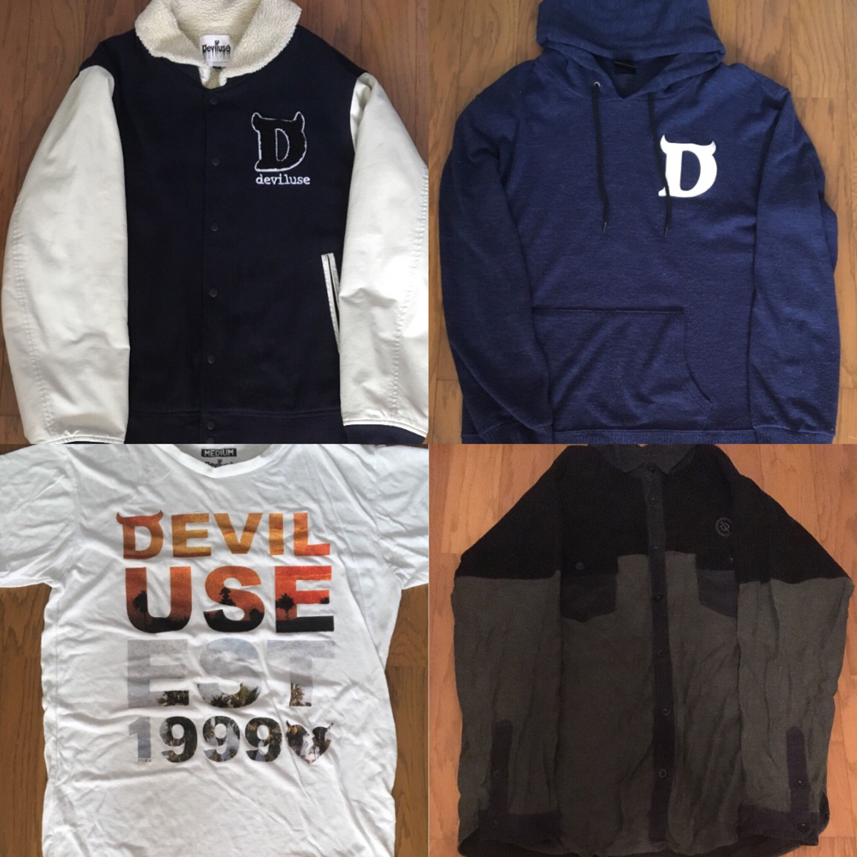 deviluse 4点まとめ売り 出品準備中 deviluse ネイビー Tシャツ 出品
